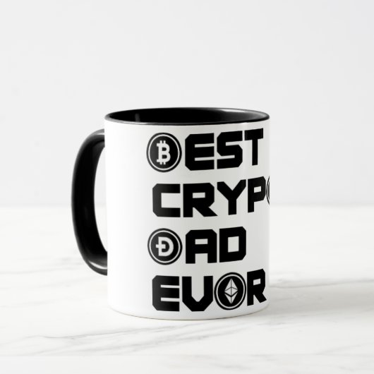 Mug Meilleur Crypto Papa (Devant gauche)