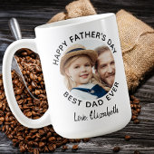 Mug Meilleur DAD Ever Custom 2 Photo Happy Fête des pè