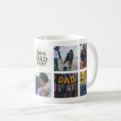 Mug Meilleur DAD Jamais Personnalisé Gold Multi Photo (Devant droit)