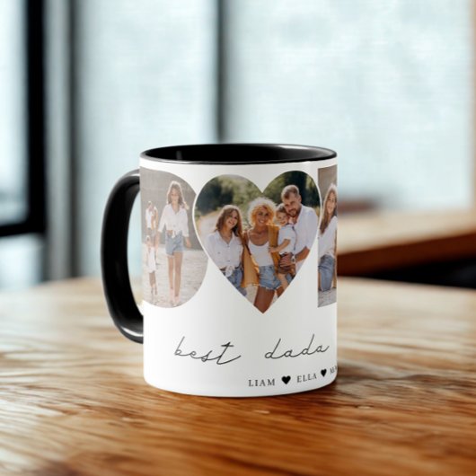 Mug Meilleur Dada Ever 4 Collage photo Première Fête d