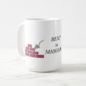 Mug Meilleur dans la maçonnerie et la pose de briques (Devant gauche)