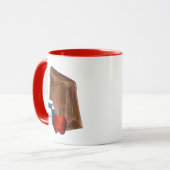 Mug Meilleur Déjeuner Cafétéria Travailleur Apple (Devant gauche)