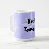 Mug Meilleur design de flocon de neige pour enseignant (Devant gauche)