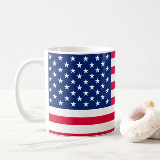 Mug Meilleur design patriotique américain (Avec donut)