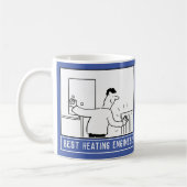 Mug Meilleur dessin de l'ingénieur de chauffage avec n (Gauche)