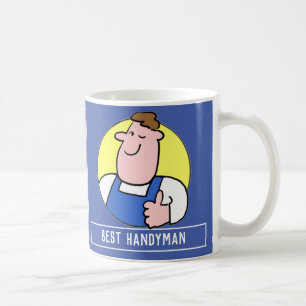 Mug Meilleur Dessin Handyman avec Votre Nom Choice.