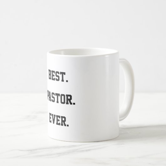 Mug Meilleur devis de pasteur (Devant droit)