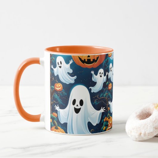 Mug Meilleur drôle Éffrayant mignonne Halloween amant  (Avec donut)