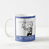 Mug Meilleur échafaudage Cartoon avec choix du nom. (Gauche)