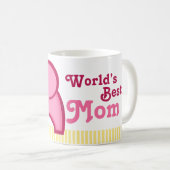 Mug Meilleur éléphant maman du monde embrasser la tass (Devant droit)
