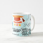 Mug meilleur emploi enseignant jamais (Devant droit)