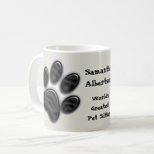 Mug Meilleur Empreinte de patte aidant pour animaux de (Devant gauche)