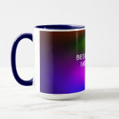 Mug Meilleur enseignant Ajouter le nom Bleu, pourpre,  (Gauche)