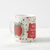 Mug Meilleur enseignant Apple personnalisée (Devant gauche)