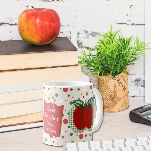 Mug Meilleur enseignant Apple personnalisée