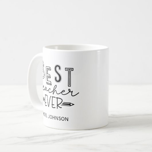 Mug Meilleur Enseignant - Appréciation de l'enseignant (Devant gauche)