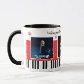 Mug Meilleur enseignant de piano jamais classe Noël (Gauche)