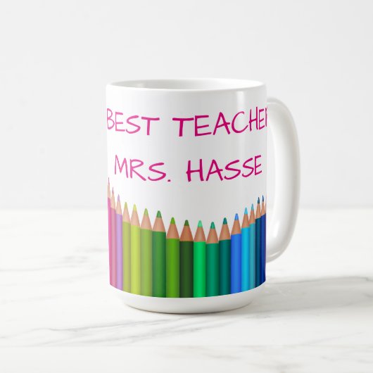 Mug Meilleur enseignant du monde (Devant droit)