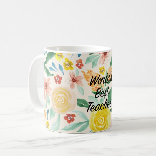 Mug Meilleur enseignant du monde (Devant gauche)