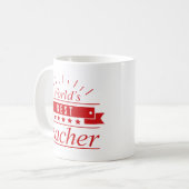 Mug Meilleur enseignant du monde (Devant gauche)