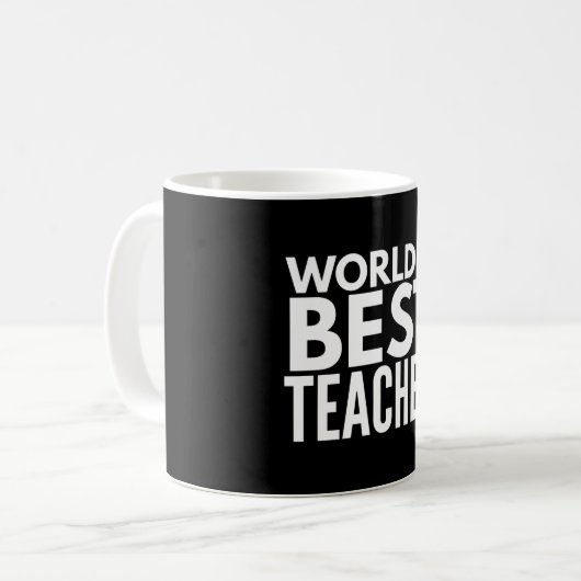 Mug Meilleur enseignant du monde (Devant gauche)