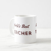 Mug Meilleur enseignant du monde (Devant gauche)