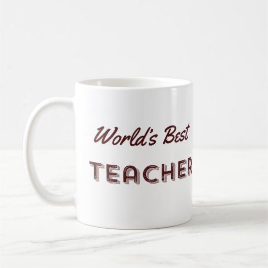 Mug Meilleur enseignant du monde (Gauche)
