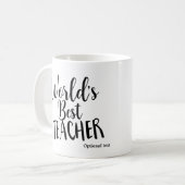 Mug MEILLEUR ENSEIGNANT DU MONDE Anniversaire Personna (Devant gauche)