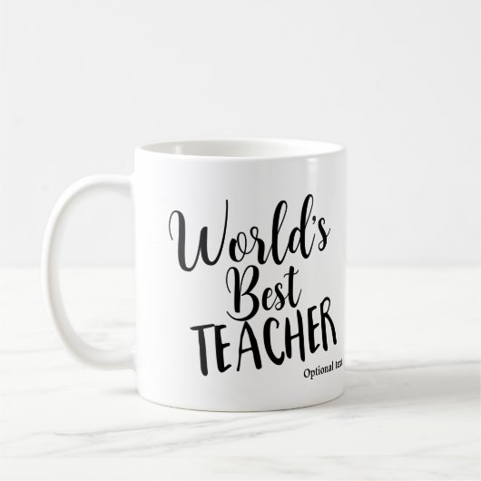 Mug MEILLEUR ENSEIGNANT DU MONDE Anniversaire Personna (Gauche)