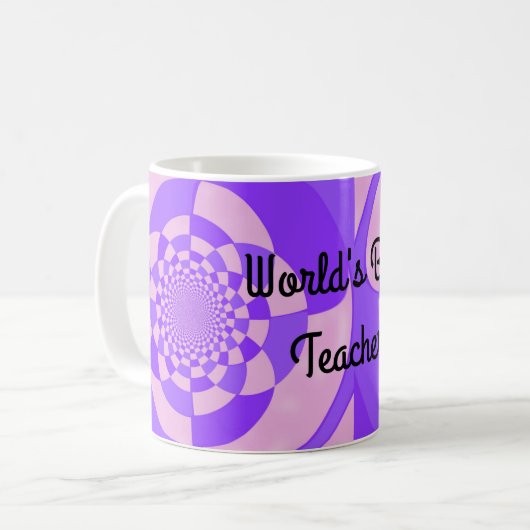 Mug Meilleur enseignant du monde Fractal Design (Devant gauche)