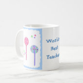 Mug Meilleur enseignant du monde - Lollipops (Devant gauche)