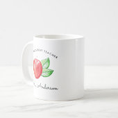 Mug Meilleur enseignant du monde | Pomme personnalisée (Devant gauche)
