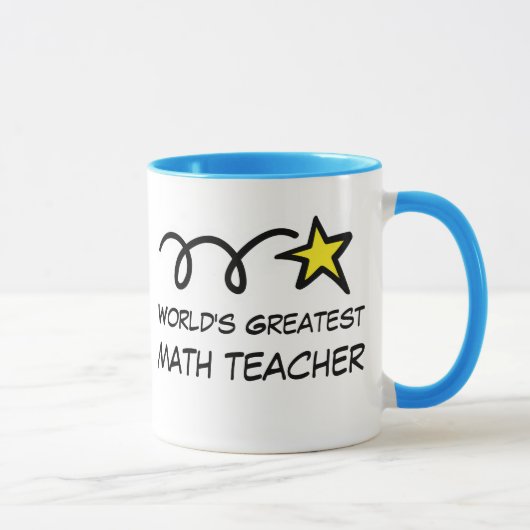 Mug Meilleur Enseignant en Maths du monde - Cadeau de  (Droite)