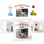 Mug Meilleur Enseignant en Sciences Nom de l'Ever Appr<br><div class="desc">Cute, moderne et élégant, tasse d'appréciation de l'enseignant avec les mots "Meilleur professeur de sciences jamais!" un nom et une photo personnalisables, un bécher de chimie, un graphique mathématique / science, et une pomme. Vous pouvez également changer les mots "Meilleur enseignant en chimie jamais!" ou "Meilleur enseignant en chimie jamais!"...</div>