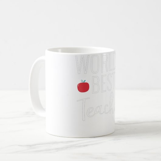 Mug Meilleur Enseignant Enseignant (Devant gauche)
