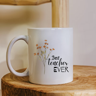 Mug Meilleur Enseignant Flower - Maître