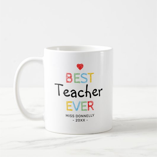 Mug Meilleur Enseignant Jamais (Gauche)