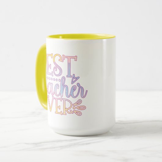 Mug Meilleur enseignant jamais (Devant gauche)