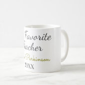 Mug Meilleur enseignant jamais ajouter nom date année (Devant droit)