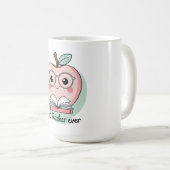 Mug Meilleur Enseignant jamais Apple Design (Devant droit)