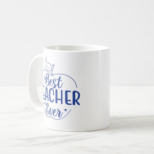 Mug Meilleur enseignant jamais Apple personnalisée (Devant gauche)