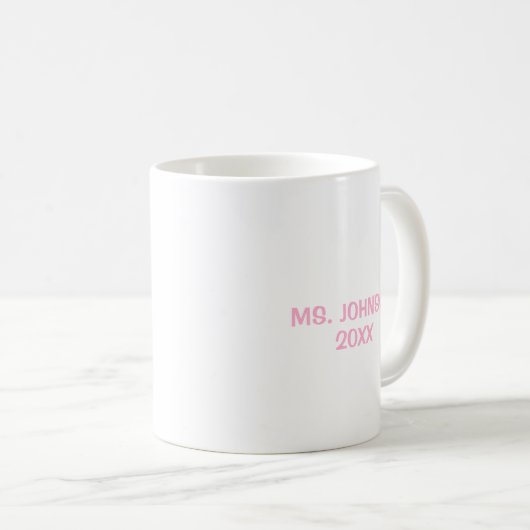 Mug Meilleur enseignant jamais Apple personnalisée (Devant droit)