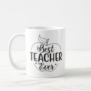 Mug Meilleur enseignant jamais Apple personnalisée