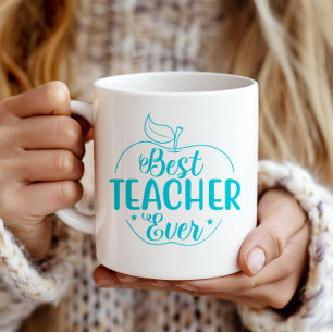 Mug Meilleur enseignant jamais Apple personnalisée