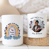Mug Meilleur enseignant jamais Boho Rainbow Photo