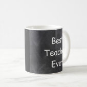 Mug Meilleur enseignant jamais Chalkboard Design Idée (Devant droit)