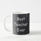 Mug Meilleur enseignant jamais Chalkboard Design Idée (Gauche)