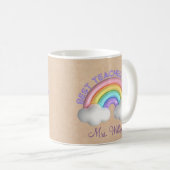 Mug meilleur enseignant jamais, coloré arc-en-ciel kra (Devant droit)