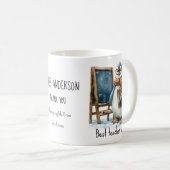 Mug Meilleur enseignant jamais conception de manchot d (Devant droit)