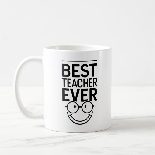 Mug Meilleur enseignant jamais "Journée des enseignant (Gauche)